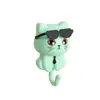 Gato Creativo de Dibujos Animados Parpadeante Gancho Lindo Macarrón Sin Perforaciones Gancho Sin Rastro Gancho de Almacenamiento para Ropa y Sudaderas Artículos Varios