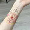 Texto tailandês Raposa de Nove Caudas Cor de hot stamping Adesivo de tatuagem Impermeável durável Tatuagem braço clavícula pulso costas Cobertura
