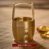 Artesanato em Metal um Balde de Lingotes Pequenos de Jiangshan Latão Chinês um Balde de Ouro Presentes Areia Decorativa Ornamentos de Lingote de Ouro