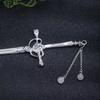 Horquilla con colgante de espada china, accesorio para el pelo sencillo, de metal duro, para la parte trasera de la cabeza, ideal para celebridades cibernéticas, horquilla clásica.