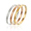 Pulsera de Acero Inoxidable Mate Esmerilado de Gama Alta con Cierre de Circonita Microincrustada, Joyería para Mujer de Gama Media a Alta al por Mayor