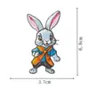 Patch de Bordado de Coelho Desenho Animado Fofo Adesivos de Tecido Roupas Roupas Mochila Sapatos e Chapéus Adesivos Decorativos Adesivos Quentes de Venda Transfronteiriça