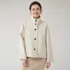 Elegante Casaco de Lã Curto Dupla Face com Gola Alta Estilo Luxo Leve Feminino Outono/Inverno Novo de Botão Único Solto Versátil
