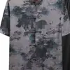 Traje de Verano para Hombre de Seda de Morera de Manga Corta Talla Grande, Atuendo Casual de Alto Nivel Estilo Chino Nuevo para Padres de Mediana Edad y Mayores