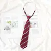 Corbata roja femenina jk perezosa sin corbata estilo academia japonesa corbata anudada a mano masculina dk camisa a rayas accesorios de uniforme femenino