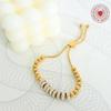 Diseño Exagerado Europeo y Americano Estilo Lujo Ligero Incrustado con Pedrería Pulsera de Cuentas Moda Trendy Acero de Titanio Nicho Elegante Joyería de Mano