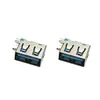 Af10.0 Borde Recto H13.1 Caucho Azul 4P Cuerpo Corto un Conector USB de Inserción Lateral Hembra Socket Hembra USB de Inserción Lateral