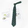 Corbata Verde Rayas Perezosas Estilo Japonés Libre Estilo Preppy Accesorios de Camisa Corbata de Mano Uniforme de Soltero Corbata jk para Mujer