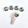 Hacha de uña larga estilo francés joyería de uña de diamante diamante al por mayor cristal brillante con forma de diamante de fondo puntiagudo rosa cuadrado grueso broca para uñas