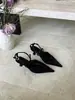 Sandálias Elegantes de Salto Agulha com Bico Fino Franzido Estilo Francês 2026 Nova Coleção de Primavera com Cadarço nas Costas e Bico Baixo