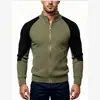 2026 Comércio Exterior Outono/Inverno Masculino Gola Alta Bloco de Cores Zíper Suéter Malha Tamanho Plus Moda Casual Jaqueta Cardigan