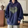 Sudadera con capucha de peso pesado para hombre, Primavera, Otoño e Invierno 2025, Nueva, de terciopelo, talla grande, para niños, marca moderna, chaqueta holgada