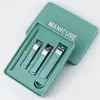 Set de Tijeras para Uñas Transfronterizo de 6 Piezas Cortauñas Cortauñas Anti-Salpicaduras Especial para Pedicura Tijeras para Uñas Oblicuas
