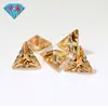 Huagang Gems Zircônia Champagne Triangular de Ângulo Reto 5A Pedra Solta, Zircônia Cúbica Triangular Pedra Sintética Cz para Joias