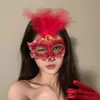 Máscara de flor negra, accesorio de disfraz para baile de máscaras, máscara de media cara para fiesta/fiesta anual, antifaz, máscara nocturna de maquillaje.