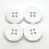 Botones Redondos de Resina Blanca y Negra de Borde Delgado Cuatro Agujeros Botones Cosidos a Mano Botones para Camisa Polo Botones Decorativos de Traje de Alta Gama