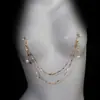 Corrente de Metal Personalidade Europeia e Americana Corrente de Peito Unissex Corrente Sexy para o Peito Corrente para Mamilos Festa Noite Loja Corrente Corporal para o Peito