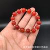 Pulseira de ágata vermelha pulseira de calcedônia de ágata anel único pulseira simples para homens e mulheres pulseira de contas de Buda bem-estar ao vivo