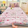 Colchón de terciopelo de burbujas engrosado, especial para dormitorios estudiantiles, colchón de felpa de imitación de conejo, cálido y acolchado con algodón