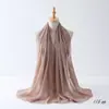 Modelo Nuevo de Venta Caliente Transfronteriza Chal Malasio de Color Sólido Bufanda de Gasa Amazon Aliexpress