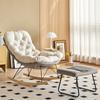 Sillón Mecedora Lazy Life Hogar Lujo Accesible Silla de Ocio Perezoso Sala de Estar Balcón Mecedora Sofá Individual para Adultos Silla Lounge