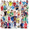 50 pegatinas de estrellas de fútbol para ordenador, equipaje, casco, funda de teléfono, pegatinas de fútbol