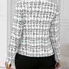 2025 Exportación Transfronteriza Amazon Aliexpress Ropa Europea y Americana Moda Sencilla Estampado Cuadros Chaqueta de Traje Ajustada