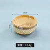Bandeja de Barbacoa Estilo Japonés Esterilla de Bambú Creativo Adorno para Platos Fríos Tiras de Bambú Decoración de Bandeja de Valla de Bambú Adornos de Decoración para Sashimi
