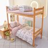 Ropa de cama de dormitorio de estudiante de algodón estampado juego de tres piezas moda simple escuela litera temporada juego de seis piezas
