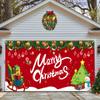 Banner de fondo de Feliz Navidad, tela decorativa para fiesta navideña, bandera colgante, pancarta de diseño navideño para puerta de garaje y patio.