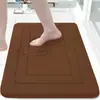 Alfombrilla de baño transfronteriza engrosada de espuma viscoelástica entrada de baño antideslizante alfombrilla de felpa de coral para pies suministro directo de fábrica al por mayor