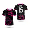 Nova Camiseta Masculina de Verão Top Esportivo Estampado Pantera Negra Camisa de Treino Secagem Rápida Respirável e Confortável Camisa de Futebol