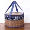 Caixa de Presente de Cesta de Bambu, Caixa de Embalagem Zongzi para o Festival do Barco-Dragão, Caixa de Presente de Bolo da Lua de Caranguejo para o Festival do Meio Outono, Ovos e Produtos Locais Especiais