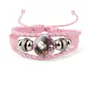 Suministro de joyería transfronteriza hoja fantasma pulsera de cuero hecha a mano para hombres y mujeres joyería de moda para impresión de figuras