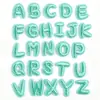 Patches bordados coloridos de letras transfronteiriços, patches para reparo de furos em roupas, decoração DIY para mochilas, 26 patches de letras em inglês