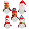 Suministros decorativos navideños, tarro de dulces transparente para Nochebuena, caja de regalo para ancianos, muñeco de nieve y ciervo para novias y niños.