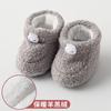 Zapatos Pre-caminantes para Bebé Recién Nacido Otoño e Invierno Forrados de Felpa de Terciopelo de Cordero Gruesos Cálidos Antideslizantes Zapatos de Piso para Niño Pequeño