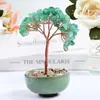 Árbol de la Fortuna de Grava de Citrino Natural Base de Grava de Colores Cornucopia Adornos de la Fortuna para Hogar Sala de Estar Oficina