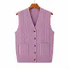 Chaleco cárdigan para hombre, cuello de corazón de pollo de anciano, suéter, chaleco cálido engrosado, holgado, murciélago