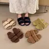 2026 Zapatillas de Lana de Cordero con Suela Gruesa para Mujer, Modernas y Versátiles para Usar al Aire Libre, Sandalias Casuales para el Hogar