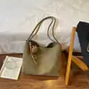 Bolsa Saco Textura Casual Simples Fashionável Tendência Outono 2026 Nova Chegada Bolsa de Grande Capacidade Bolsa de Ombro Estilosa Feminina