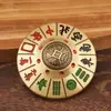 Brújula de la Fortuna Instantánea de Mahjong Producto de Latón Spinner de la Fortuna de Mahjong Mango de Alivio del Estrés Pieza