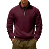 2026 Item Quente Transfronteiriço Americano Outono/Inverno Mais Veludo Pesado Solto ao Ar Livre Masculino Quente Gola Alta Moletom Esportivo