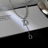 Collar con Cadena de Suéter de Diseño Nicho de Lujo Ligero con Letra D para Mujer 2025 Nuevo Trendy de Alta Gama Celebridad de Internet Otoño e Invierno Accesorio