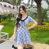 Maiô Feminino Plus Size Maiô Peça Única Estilo Saia Cobre Imperfeições Emagrecimento Conservador Toque de Luxo Roupa de Banho para Parque Aquático Atacado