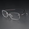 Armazón de Gafas de Negocios de Aleación de Titanio para Hombre y Mujer Integrado Sin Tornillos Ligero para Miopía Armazón de Gafas Simple Sin Montura