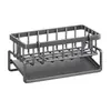Estante de cocina para guardar paños, escurridor, no requiere taladro, cesta multifuncional para desagüe de fregadero del hogar