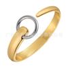 Pulsera de latón chapado en oro de 18 quilates con diseño original, círculo pequeño plateado, cono puntiagudo dorado, apertura de personalidad, estilo INS B222289