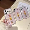 Tres Fundas de Cabeza de Oso Adecuadas para iPhone 17 Pro Max, Elegantes 16/15 Pro de Mano 15 Apple 17 Fundas para Teléfono