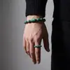 Pulsera con Separadores de Cuentas Turquesas para Hombres, Pulsera Versátil y de Moda para el Día a Día de las Mujeres, Accesorios Hip-Hop Sencillos Personalizados